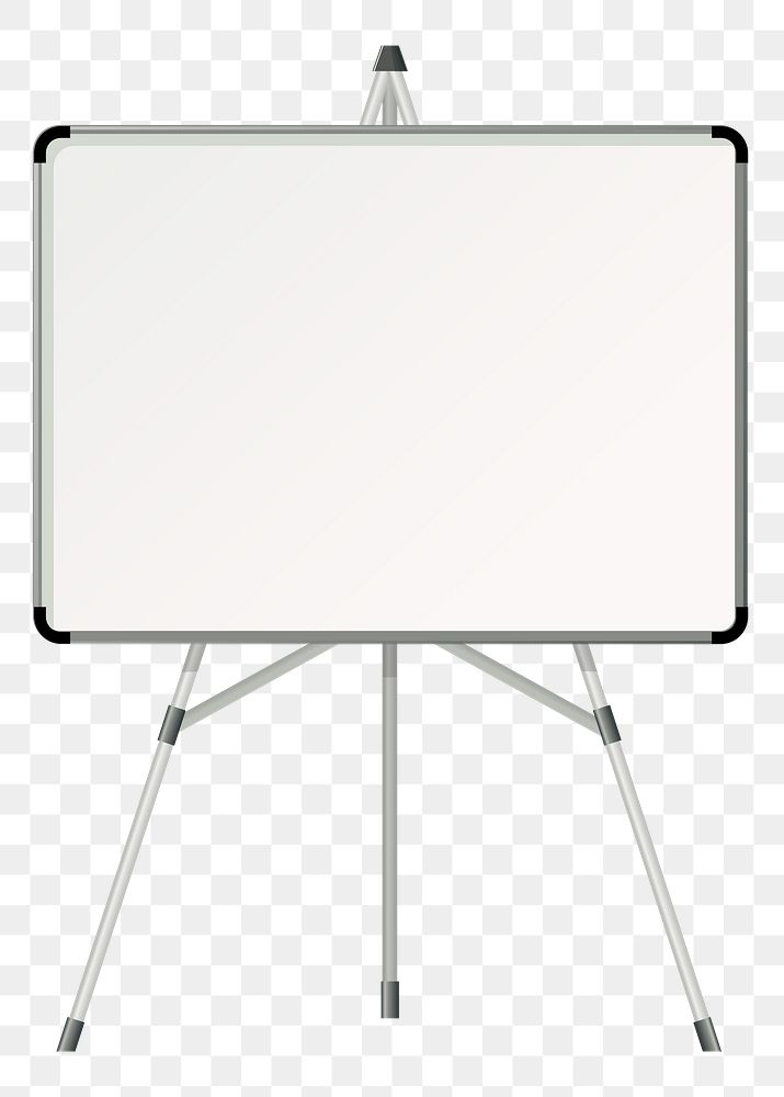 White board png sticker object illustration, transparent background. Free public domain CC0 image.