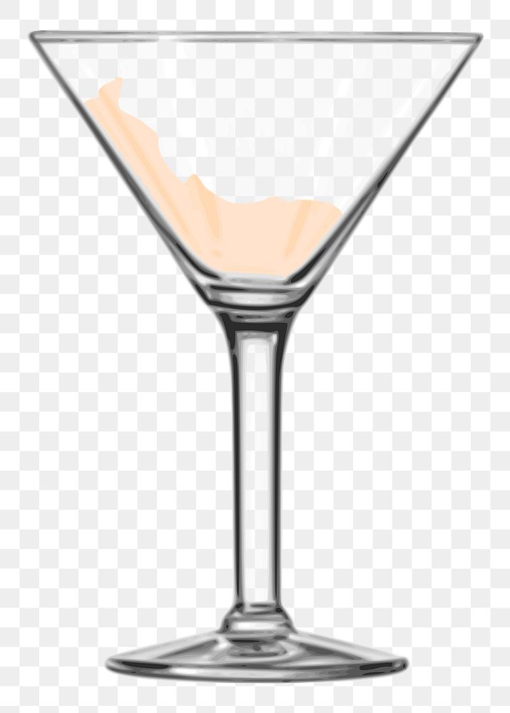 Martini png sticker alcoholic drink illustration, transparent background. Free public domain CC0 image.