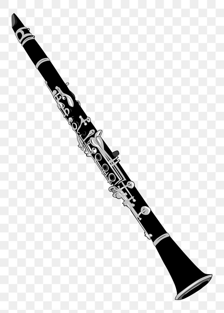 Clarinet png sticker music instrument illustration, transparent background. Free public domain CC0 image.