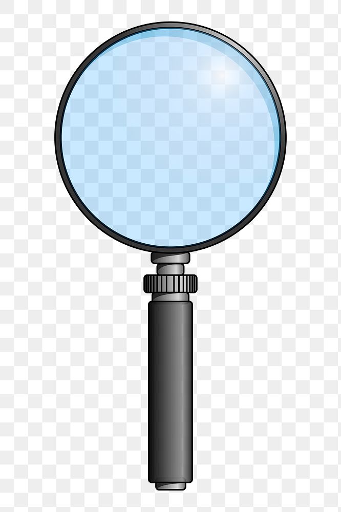 Magnifying glass png sticker object illustration, transparent background. Free public domain CC0 image.