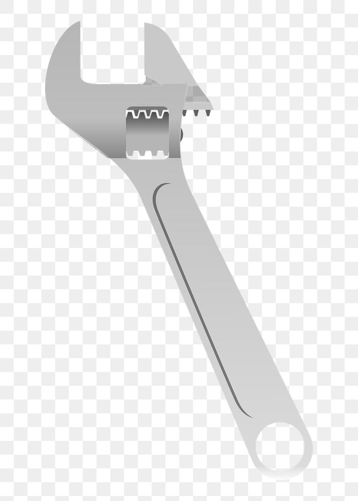 Adjustable wrench png sticker handyman tool illustration, transparent background. Free public domain CC0 image.