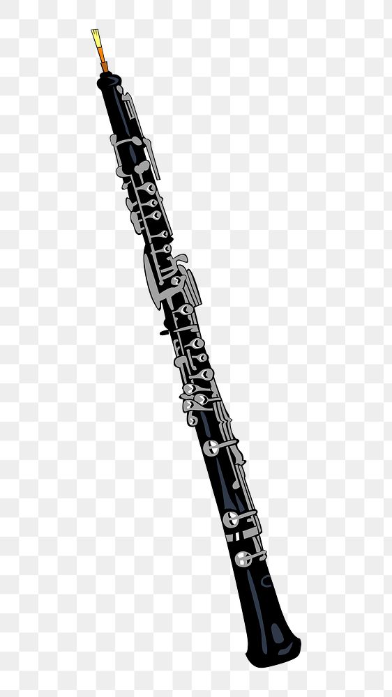 Oboe png sticker music instrument illustration, transparent background. Free public domain CC0 image.