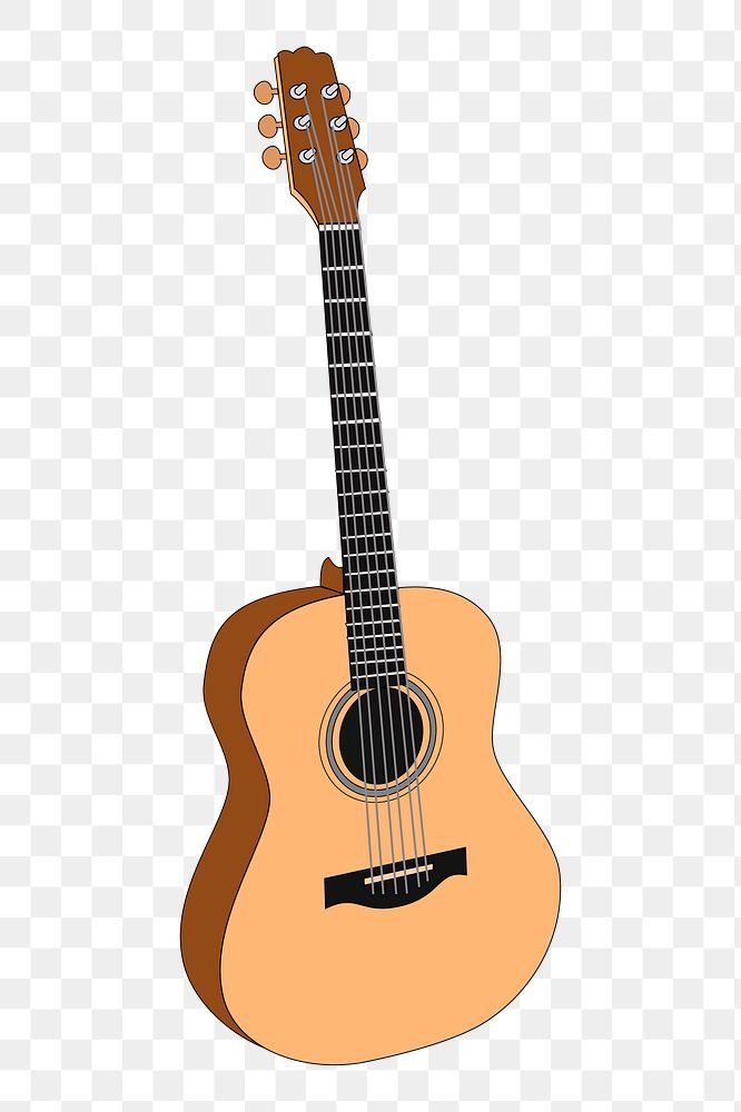 Guitar png sticker music instrument illustration, transparent background. Free public domain CC0 image.