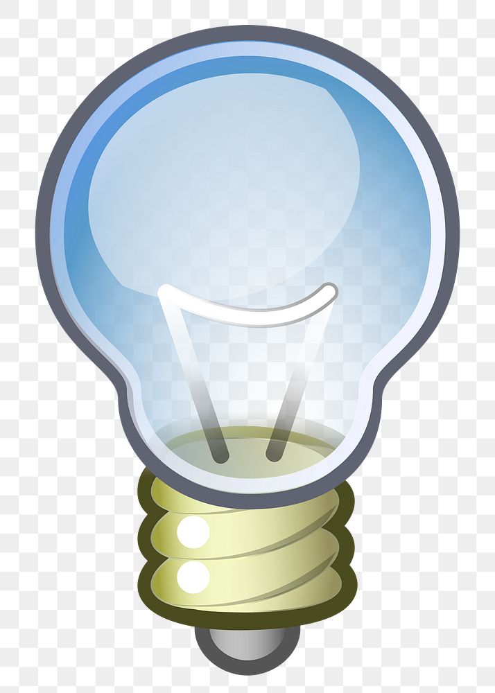 Light bulb png sticker object illustration, transparent background. Free public domain CC0 image.