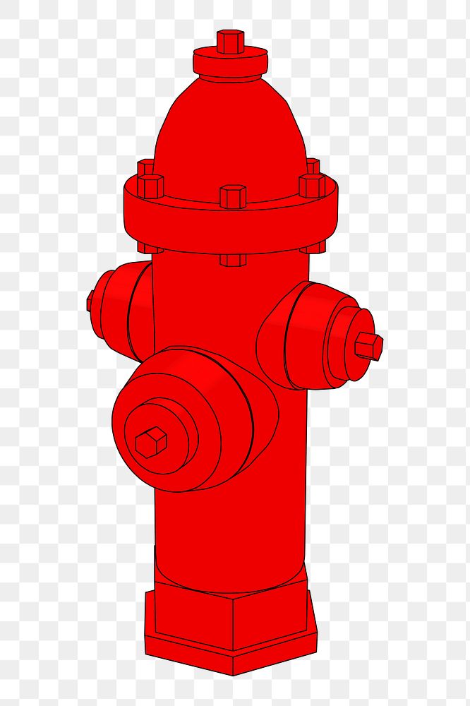 Fire hydrant png sticker object illustration, transparent background. Free public domain CC0 image.