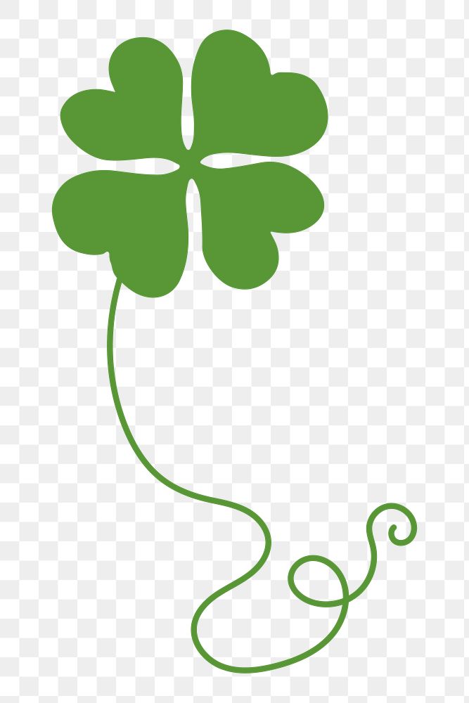Shamrock clover png, Saint Patrick's day digital sticker in transparent background