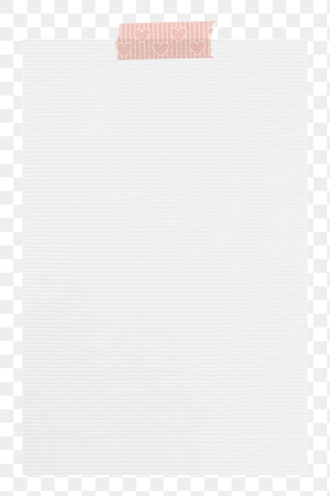 Png paper frame, aesthetic design on transparent background