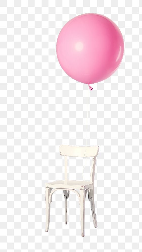 Balloon chair png sticker, festive decor image on transparent background
