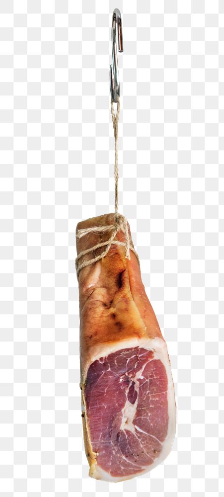Raw ham png sticker, meat image, transparent background