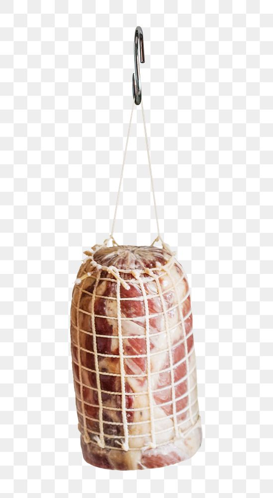 Cured ham png sticker, Charcuterie meat image, transparent background