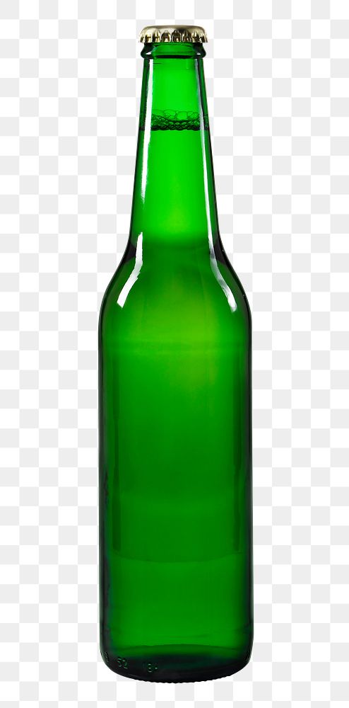 Beer bottle png sticker, drink transparent background