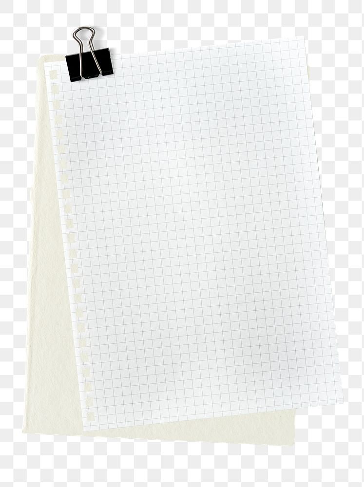 Grid paper png journal sticker, transparent background