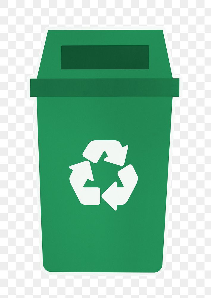 Recycle bin png sticker, transparent background