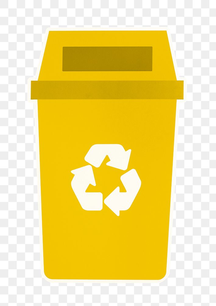 Recycle bin png sticker, transparent background