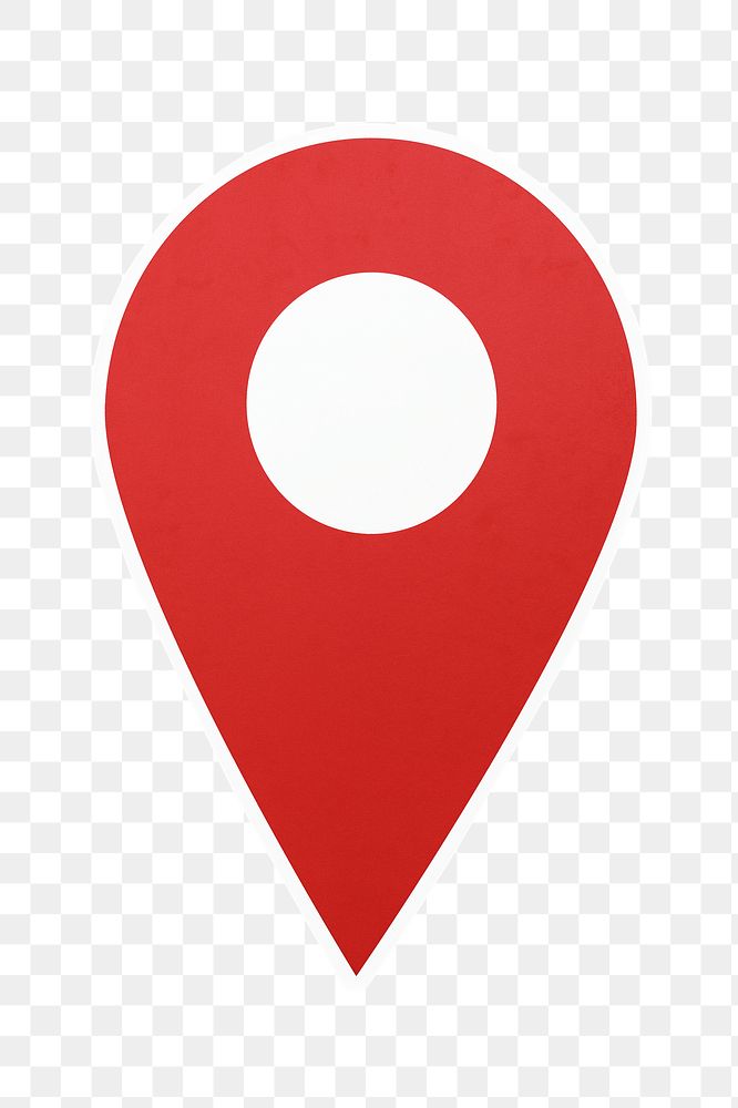 Location pin png sticker, transparent background