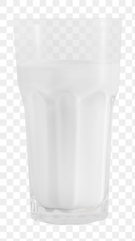 Glass of milk png sticker, dairy, beverage image, transparent background