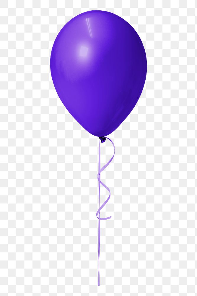 Purple balloon png sticker, transparent background