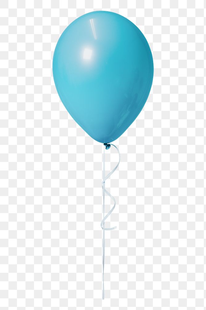 Blue balloon png sticker, transparent background