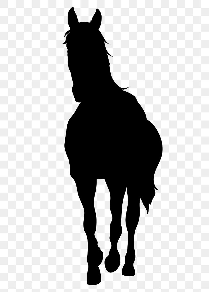 PNG horse silhouette sticker, front | Premium PNG - rawpixel