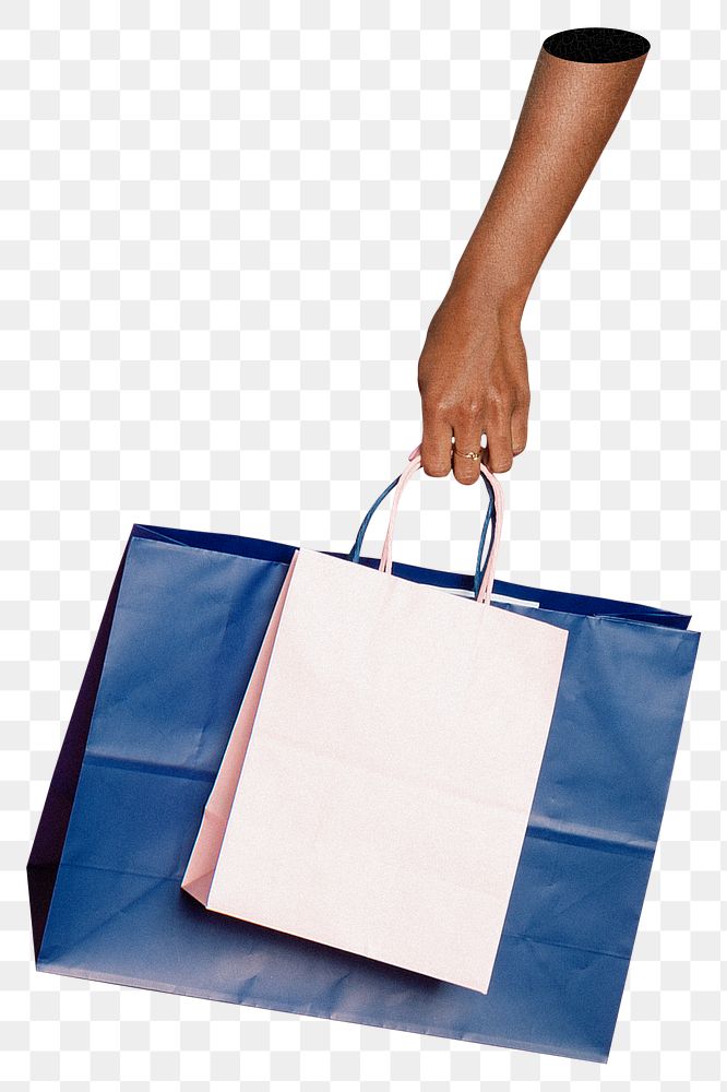 Shopping bags png sticker, transparent background