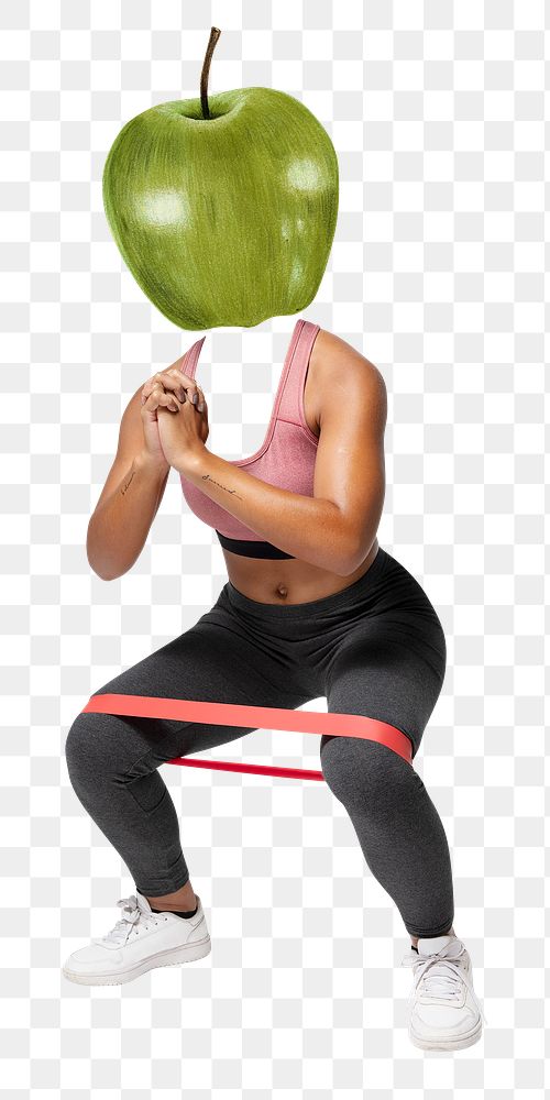 Apple head png fruit woman, health, wellness remixed media, transparent background