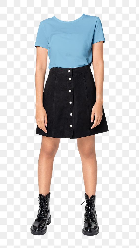 Women's street png fashion outfit, headless woman image, transparent background