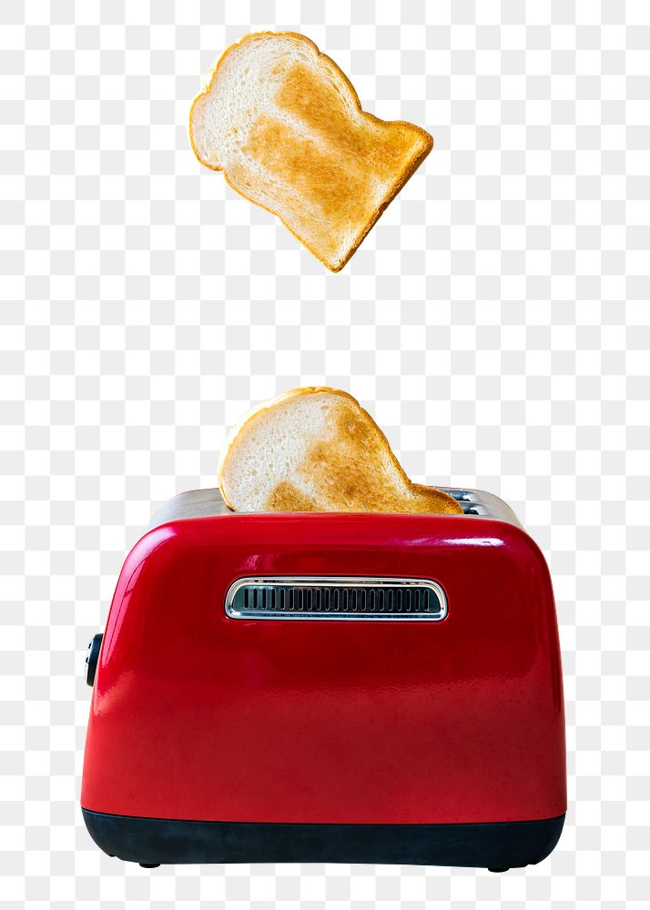Toaster png sticker, food transparent background