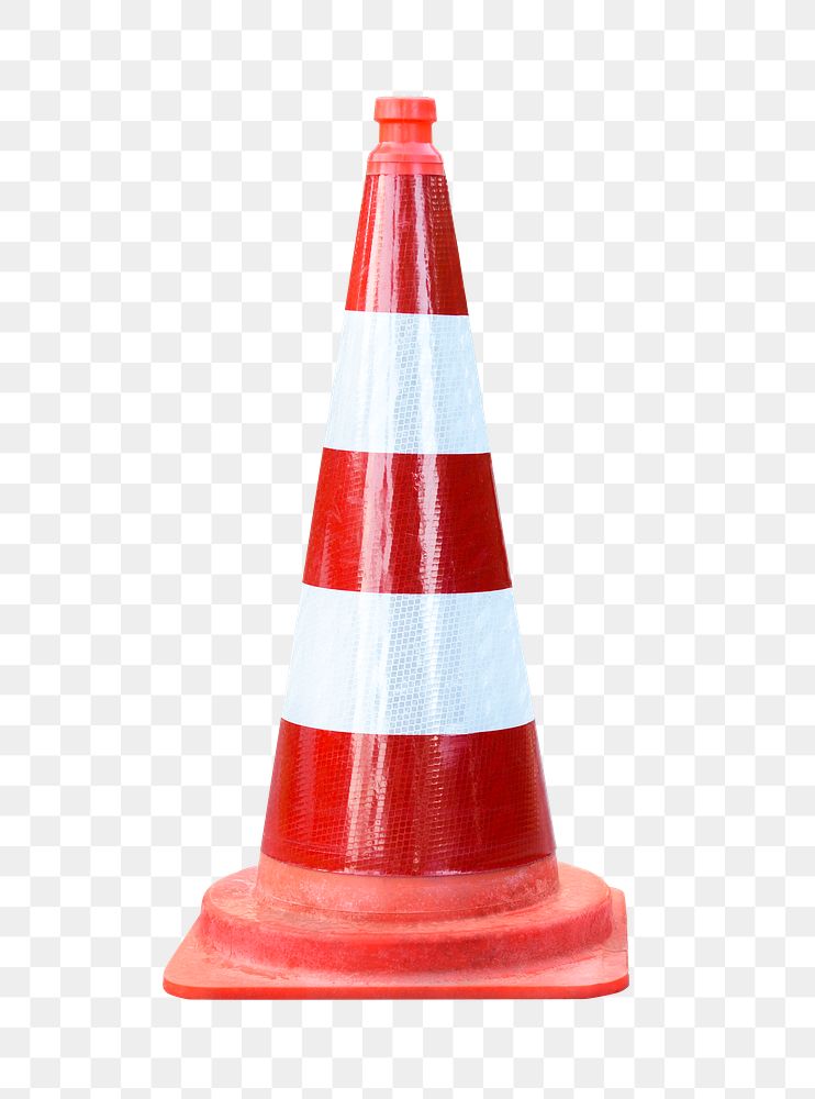 Traffic cone png sticker, object cut out, transparent background