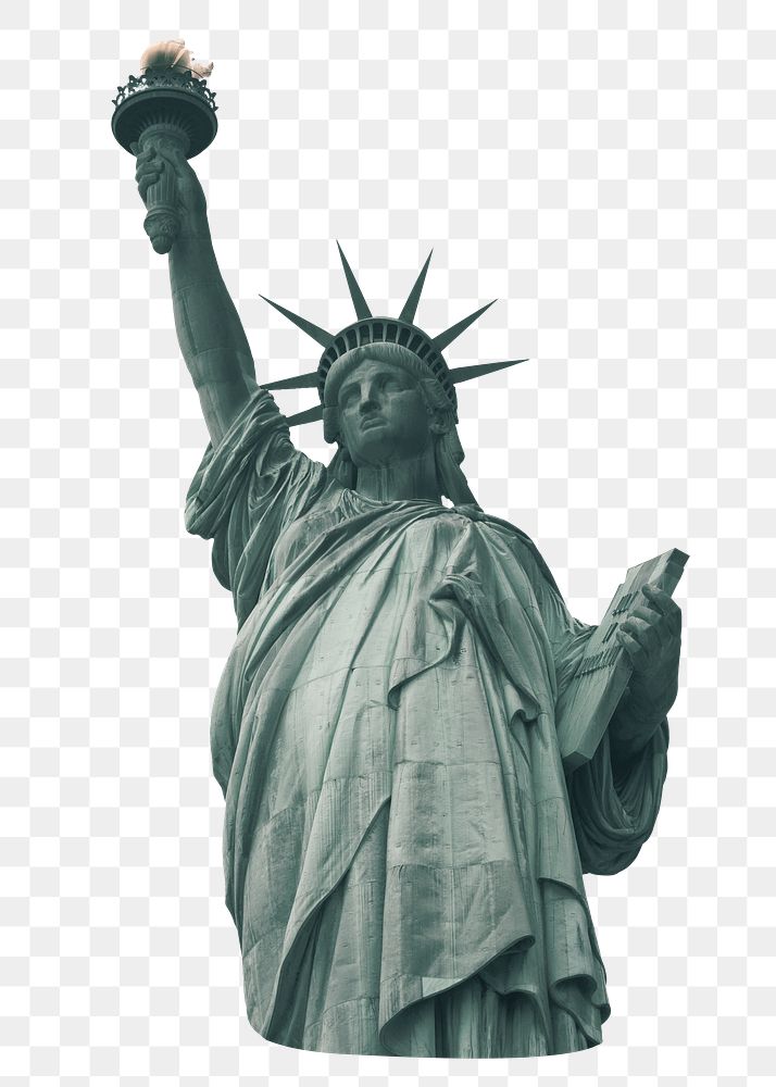 Png Lady of Liberty sticker, transparent background