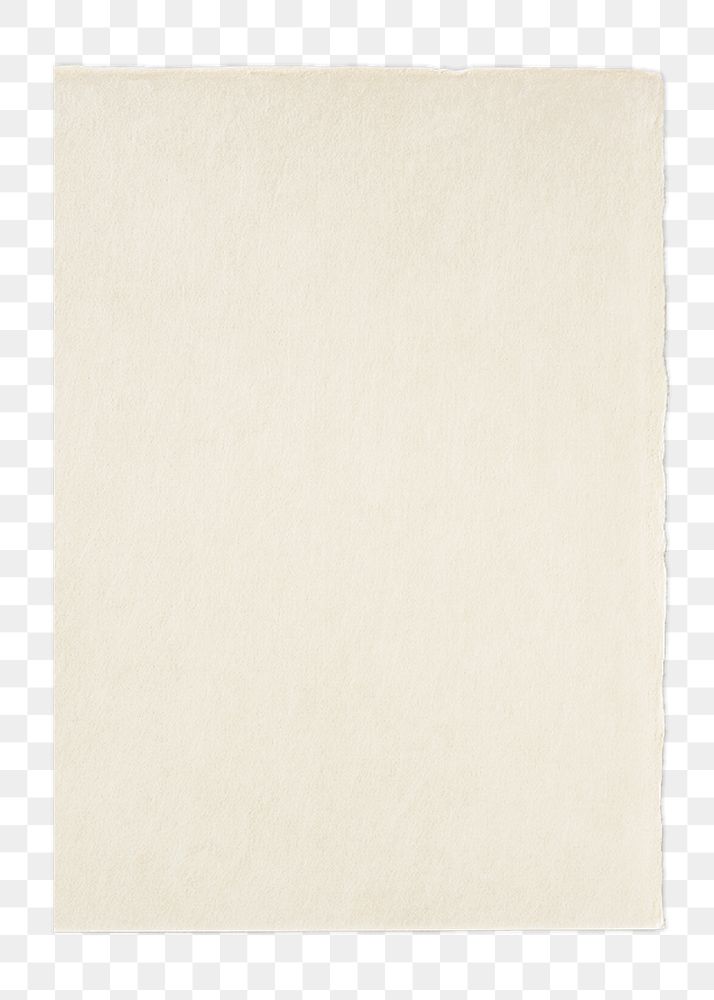 Paper png sticker, beige textured design, transparent background