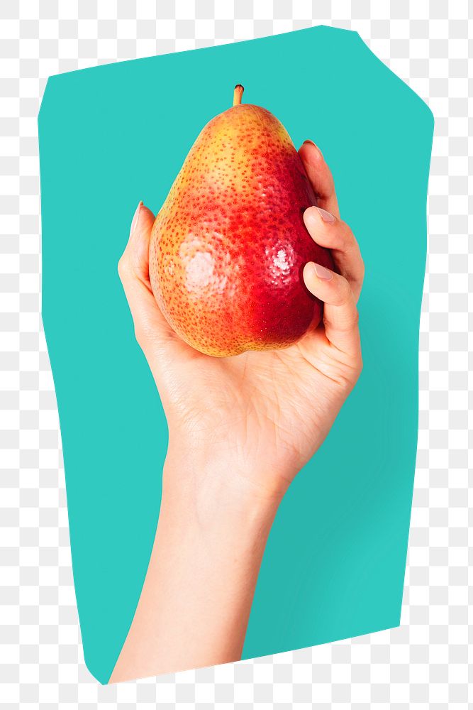 Healthy pear png sticker, transparent background