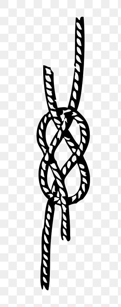 Rope knot png sticker, transparent background. Free public domain CC0 image.