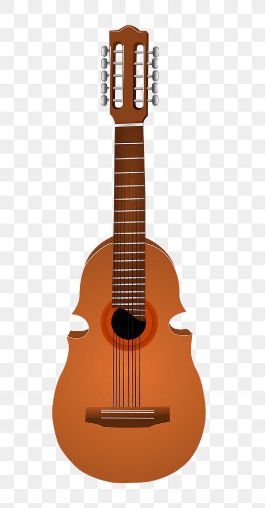 Guitar, musical instrument png sticker, transparent background. Free public domain CC0 image.