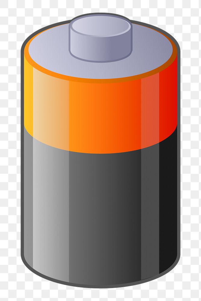 Alkaline battery png sticker, transparent background. Free public domain CC0 image.