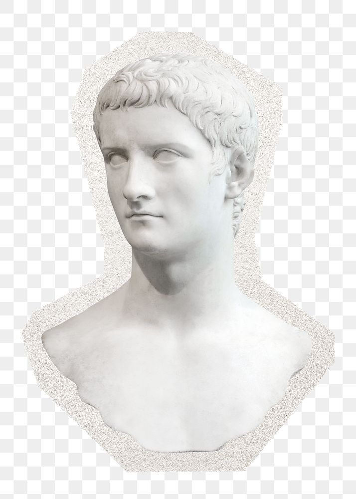 Caligula png, Roman emperor sticker, transparent background