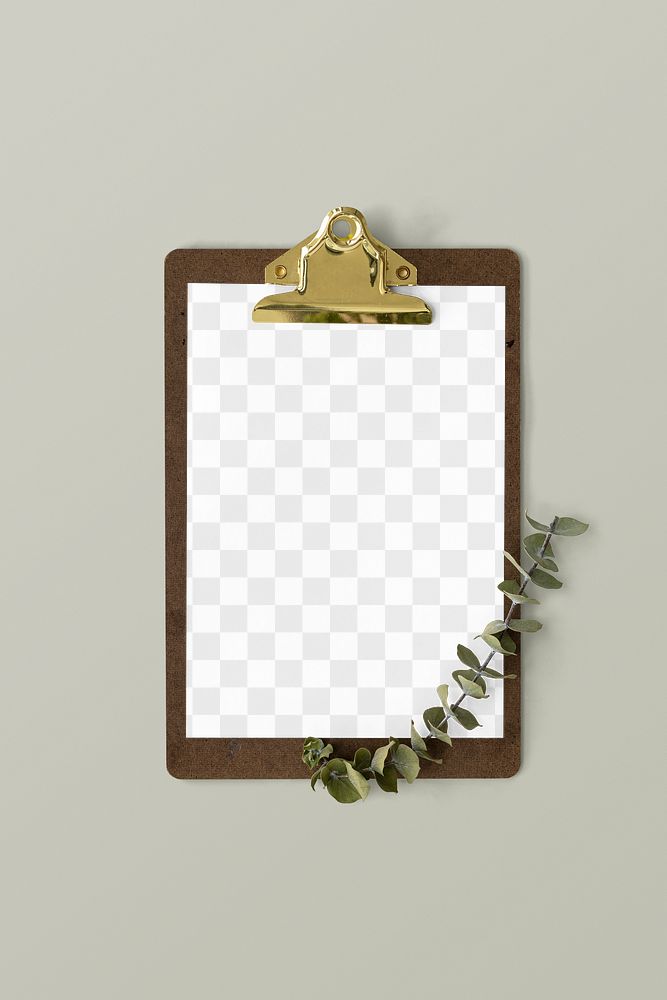 Clipboard poster png mockup, transparent design