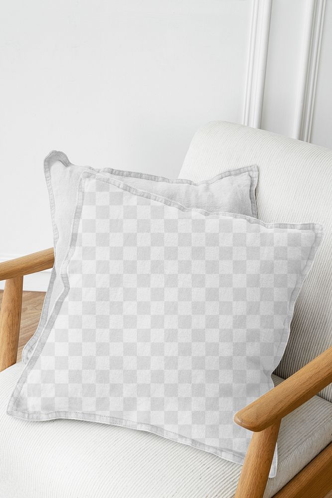 Pillow cushion  png mockup, transparent design 