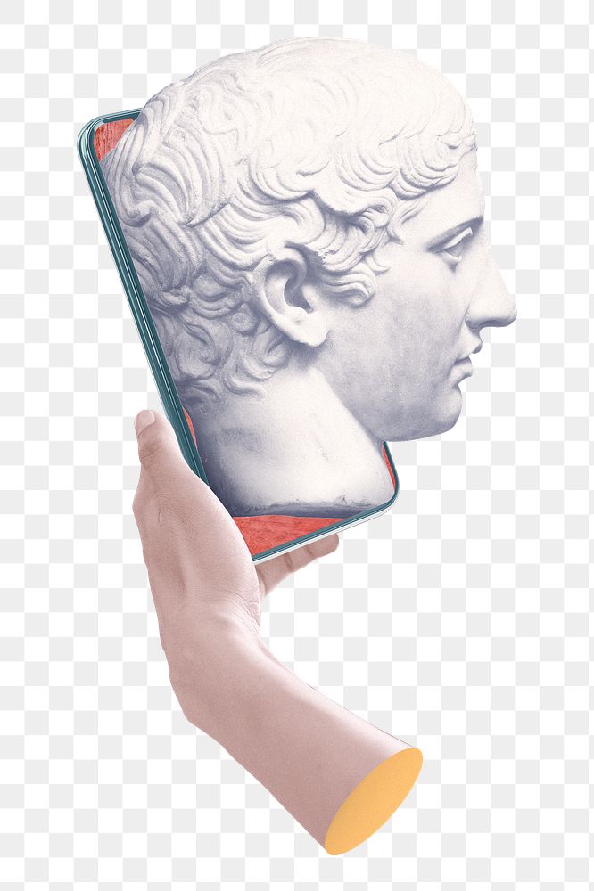 Aesthetic Greek God png sticker, social media remix, transparent background