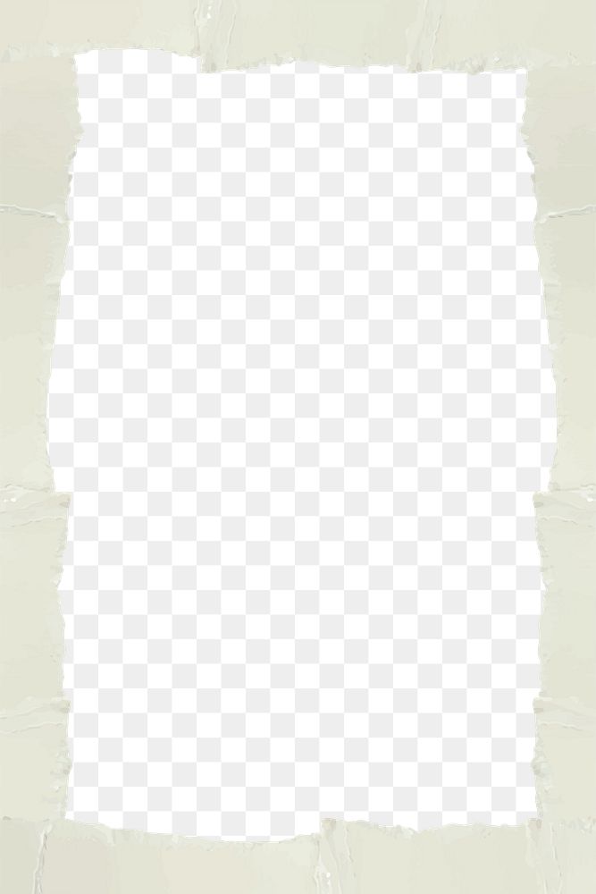 Ripped paper png frame sticker, transparent background