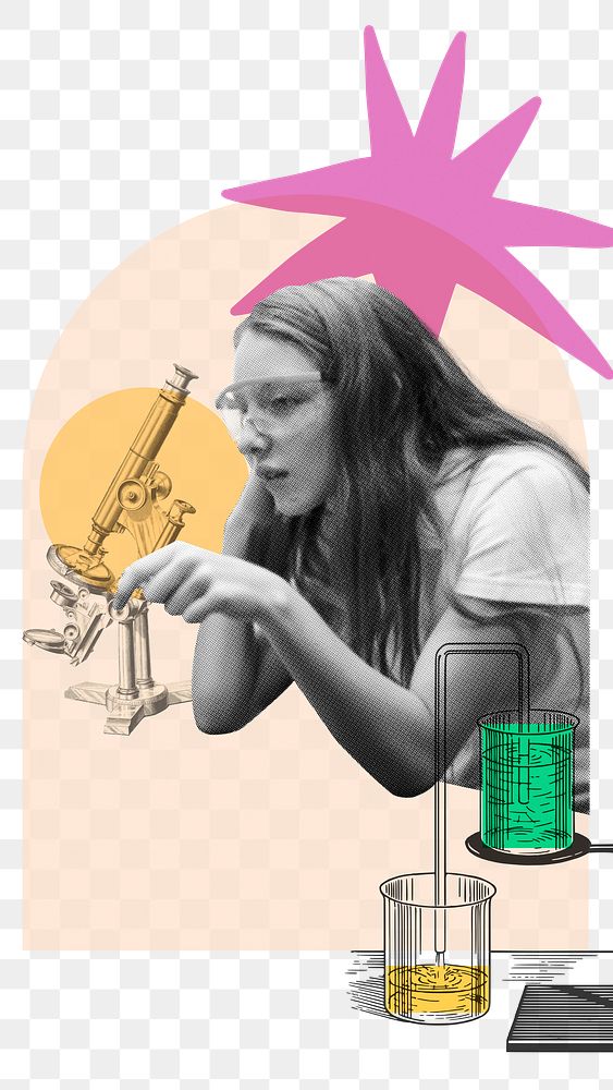 Teen scientist png sticker, education transparent background