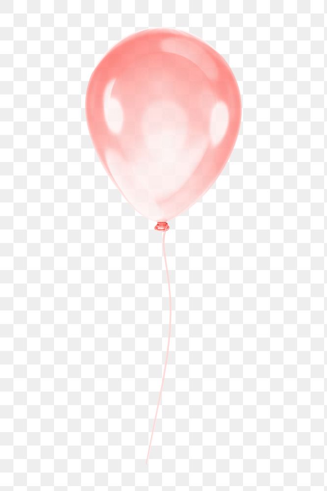 Pink balloon icon  png sticker, transparent background