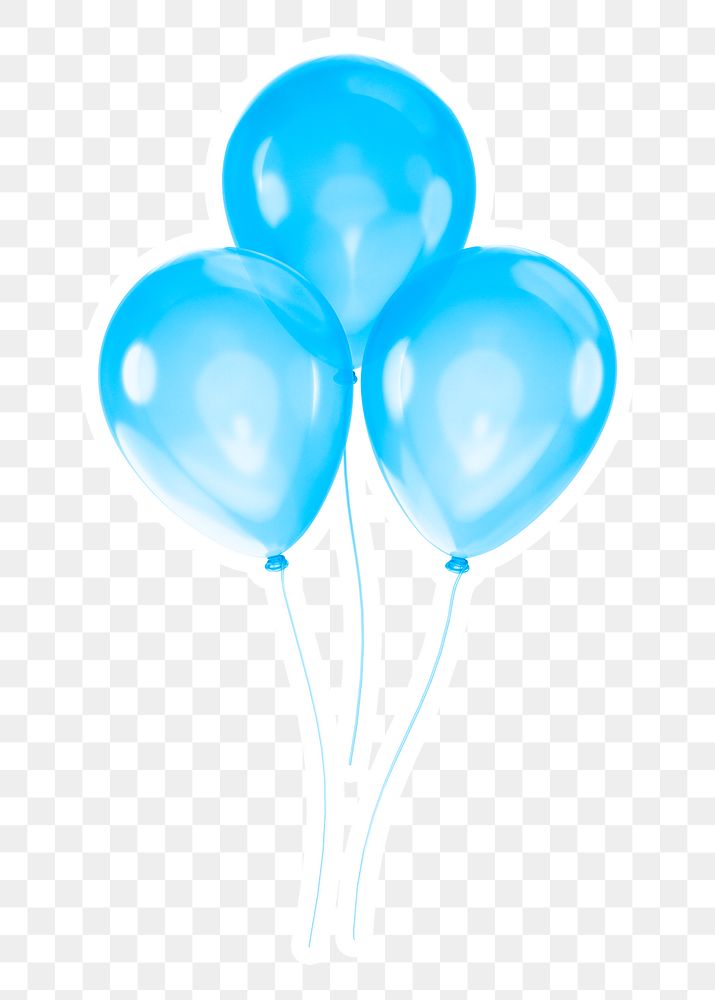 Party balloons   png sticker, transparent background