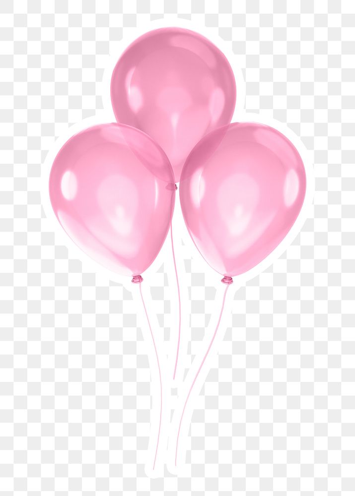 Party balloons   png sticker, transparent background