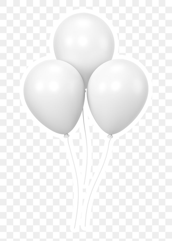 Party balloons   png sticker, transparent background
