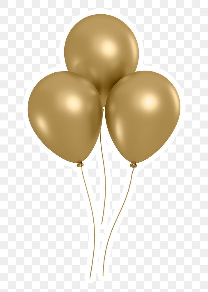 Party balloons   png sticker, transparent background