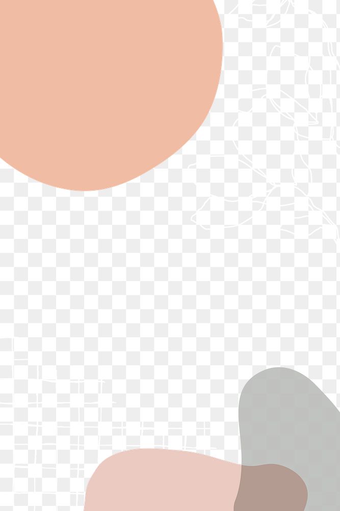 Peachy memphis png border, transparent background