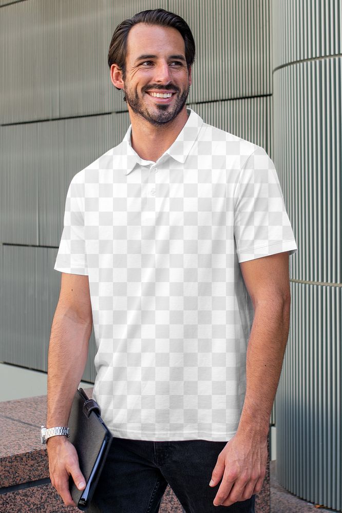 Png polo shirt mockup street style menswear fashion apparel shoot