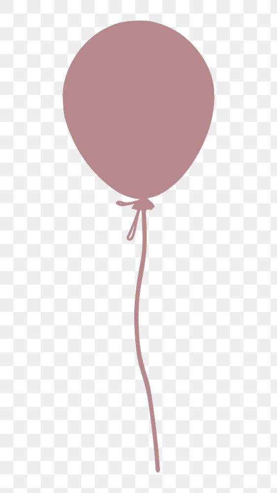 Pink balloon png sticker, birthday design, transparent background