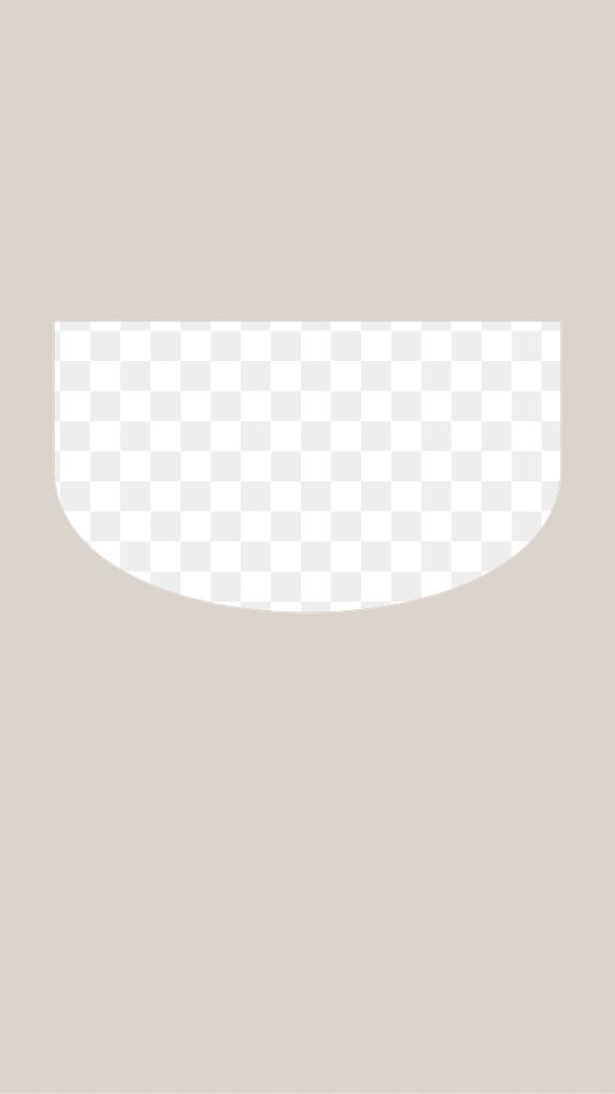 PNG arch frame, transparent design, beige background