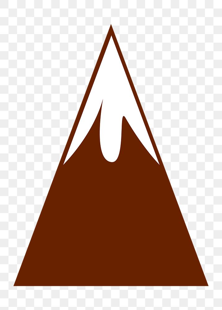 Mountain peak png illustration, transparent background. 